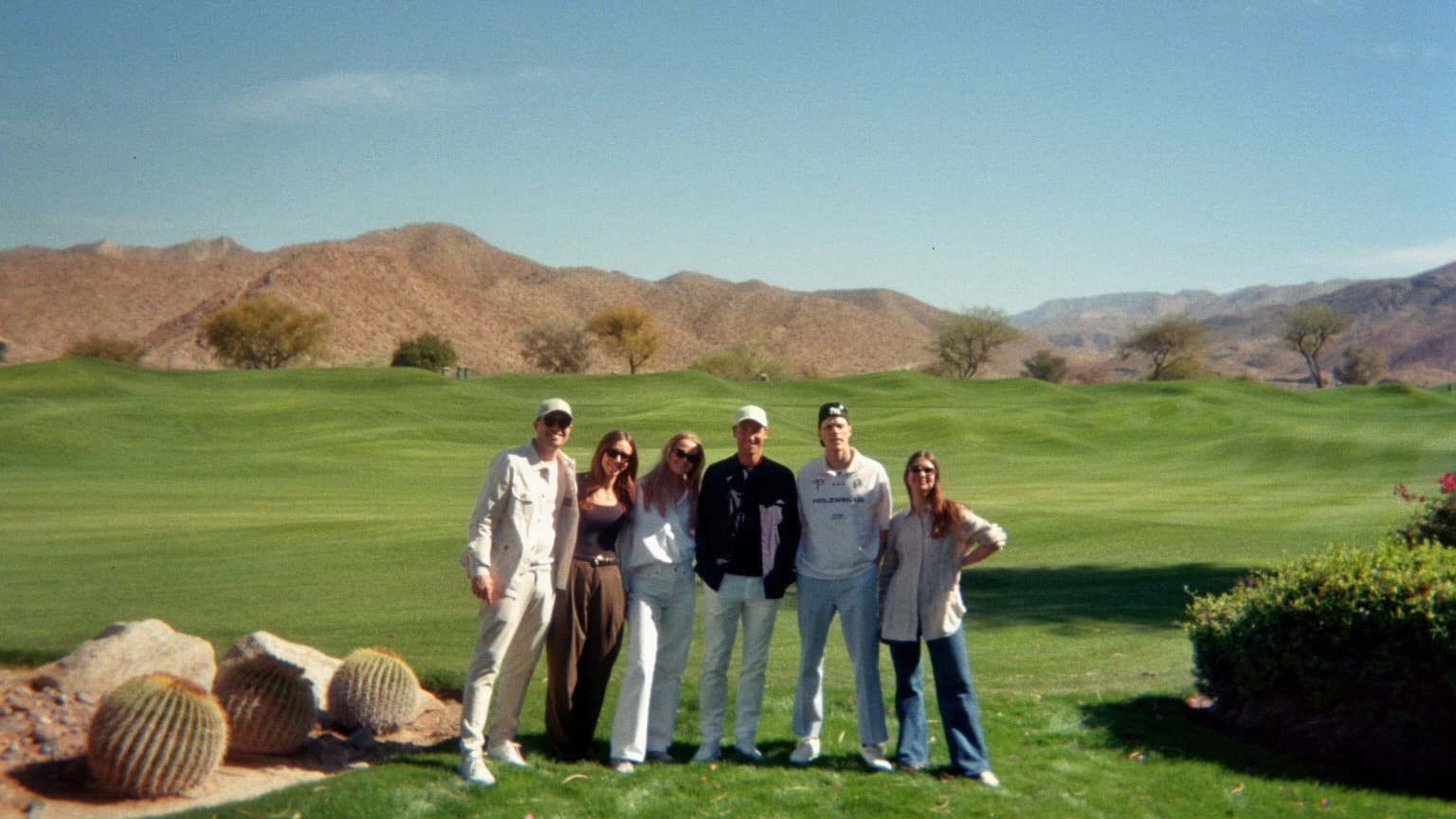 Team behind the Casper Ruud shoot at the golf course in Palm Springs California
