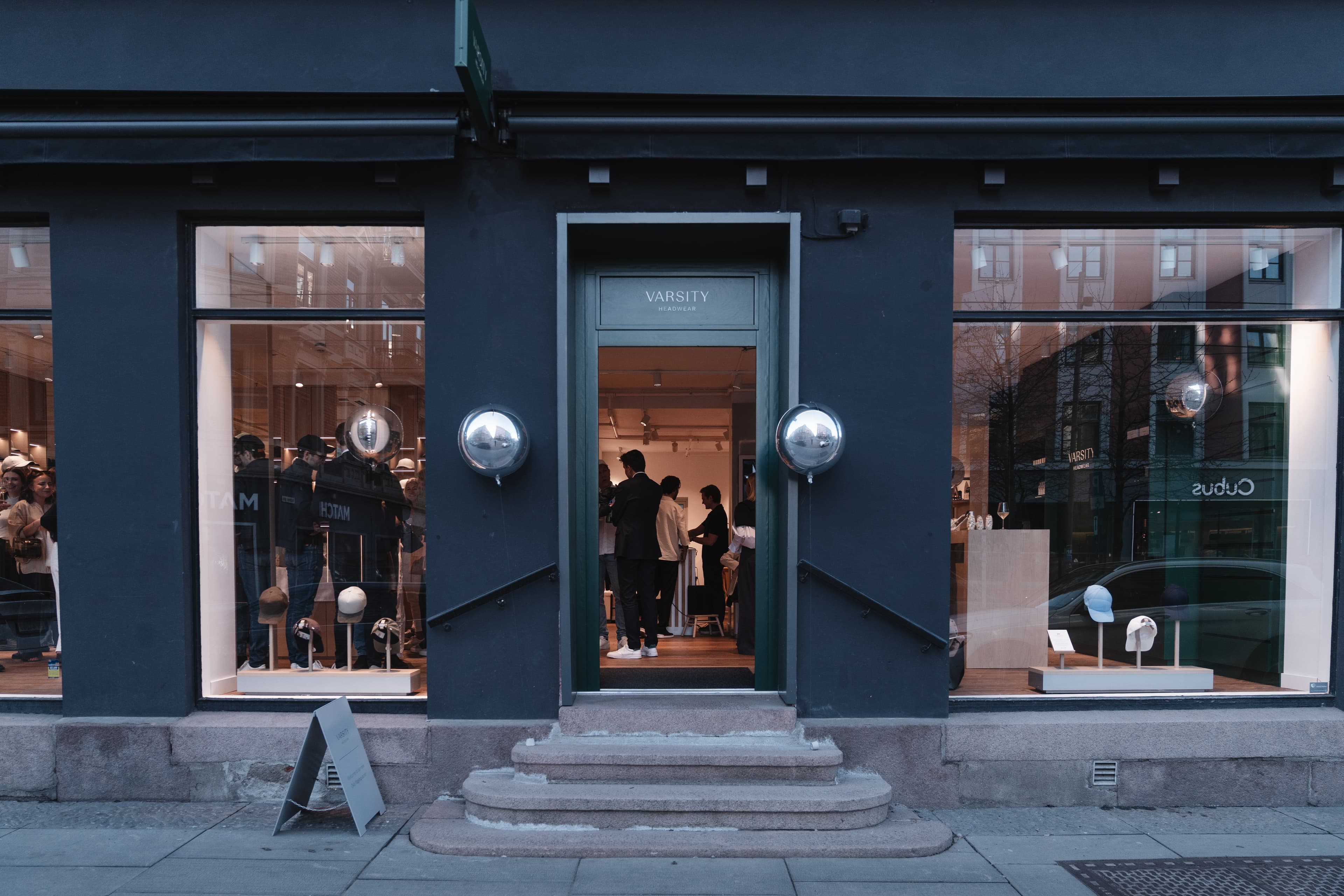 Front view of Varsity Headwear new flagship store in Oslo